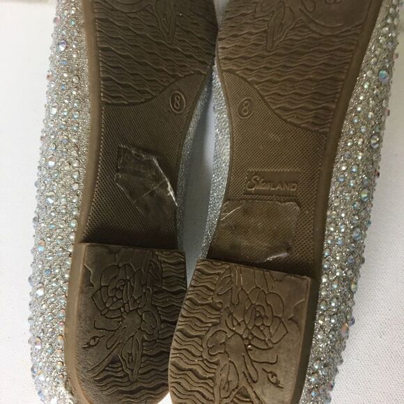 Shoe Land silver sparkly flats size - Picture 6 of 7